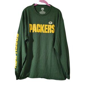 Green Bay Packers Long Sleeve Shirt XL By Junk Food Mens NFL Team Apparel Cotton